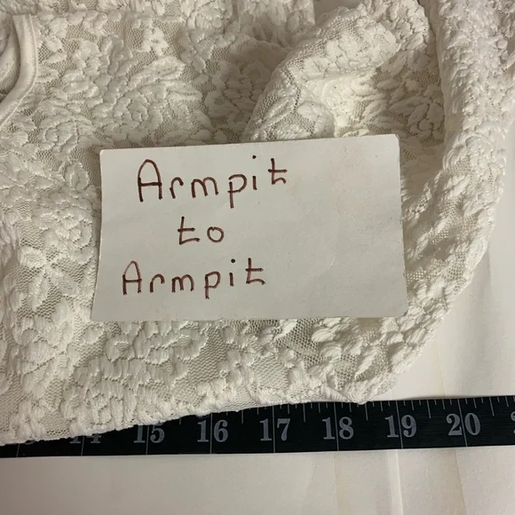 Lace Bubble Hem Blouse Feminine  Cottagecore Floral Bohemian Womens SZ XL - Picture 6 of 9